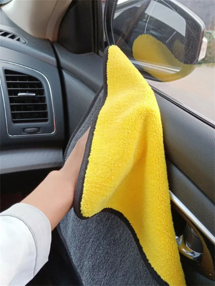 1/2/6pcs Microfiber Cleaning Towel Car Cleaning Cloths Professional Detailing Car Drying Microfiber Towel Wash Towel motorcycle