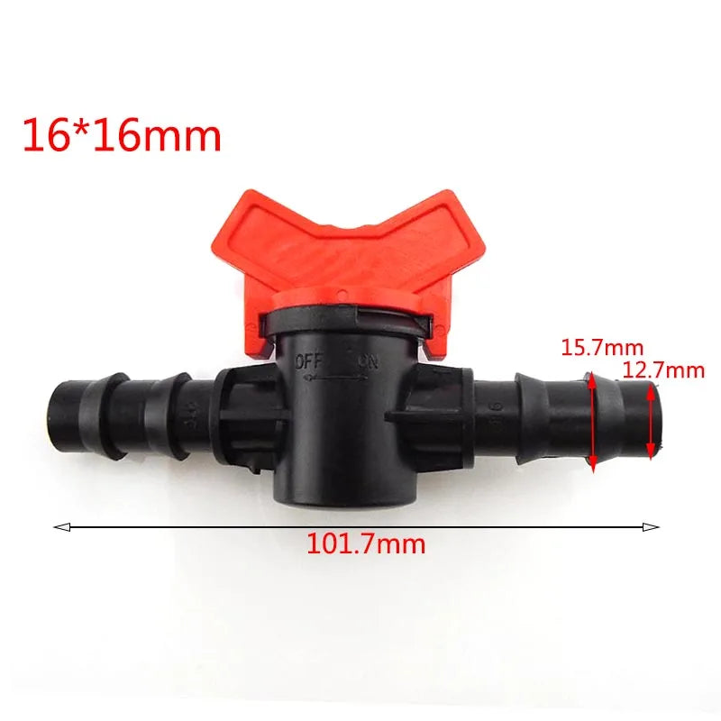1/2 3/4 Garden Watering Hose Tap DN15 DN20 Irrigation Drip Water Valve 16mm 20mm 25mm Garden PE Waterstop Connector Cranes A6