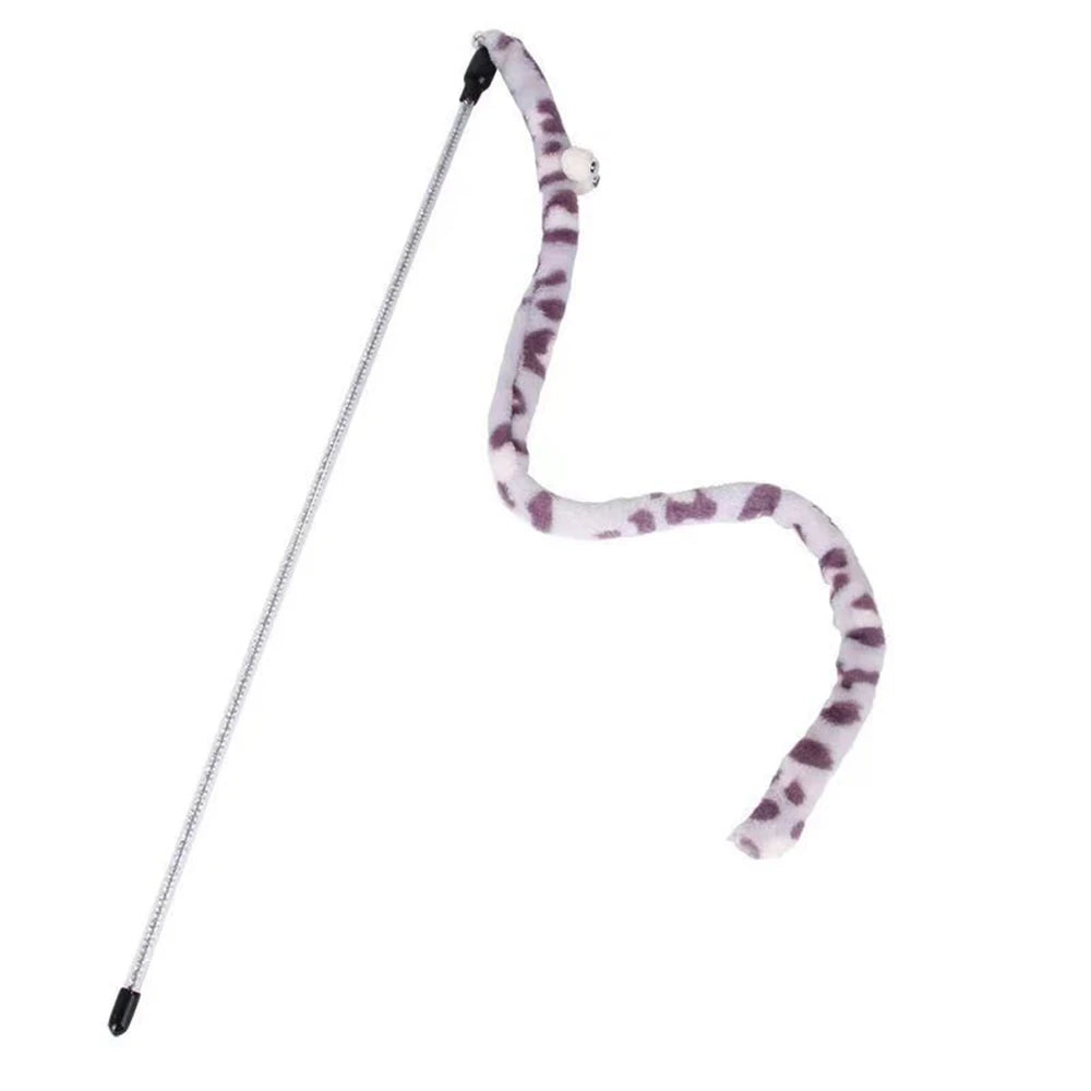 1PC Soft cartoon caterpillar, cat teasing stick, cat interactive toy, pet cat supplies, cat teasing accessories