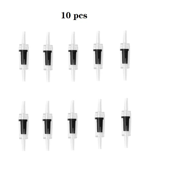 10pcs Plastic One Way Check Valve for Aquarium Air Pump Non-Return Home Fish Tank CO2 System