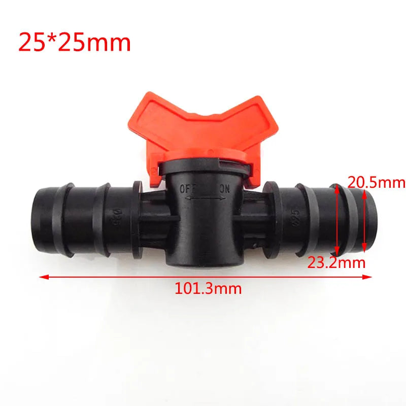 1/2 3/4 Garden Watering Hose Tap DN15 DN20 Irrigation Drip Water Valve 16mm 20mm 25mm Garden PE Waterstop Connector Cranes A6
